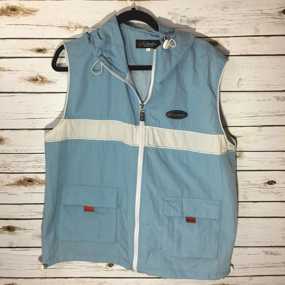 Columbia & Sun Sport Blue and White Stripped Vest - Picture 1 of 7